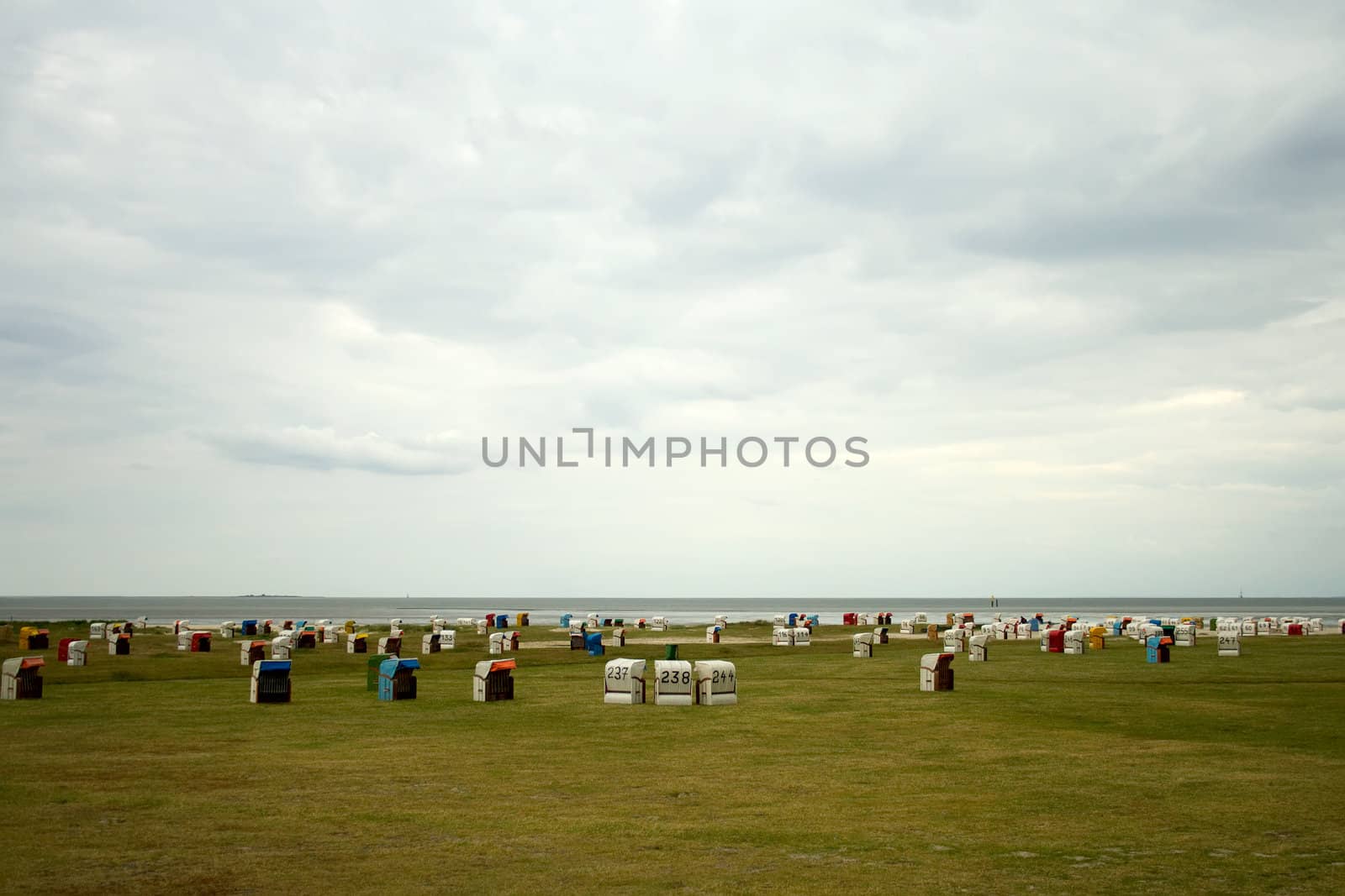 beach chairs on the North Sea