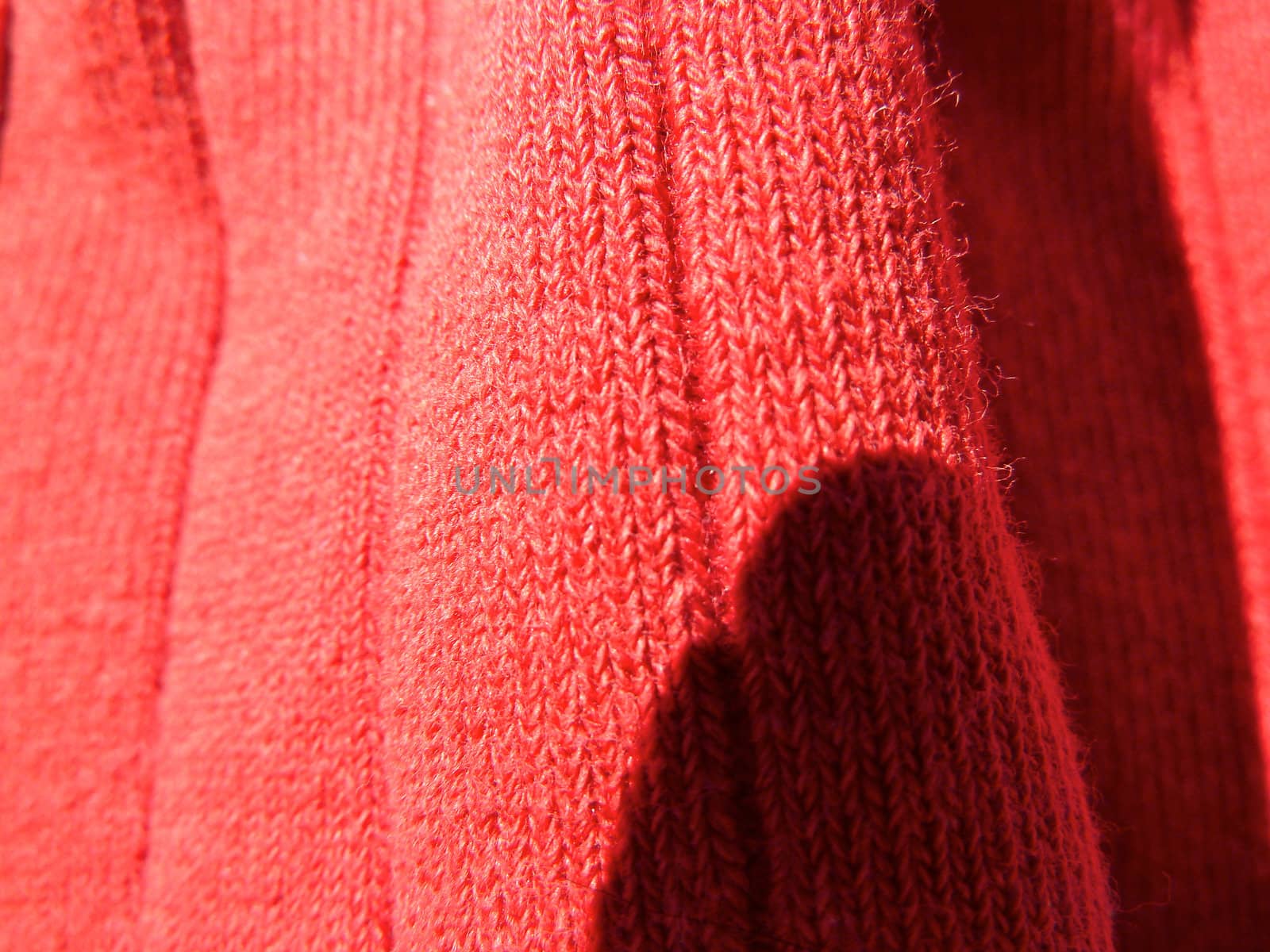 red ribbed material as a background