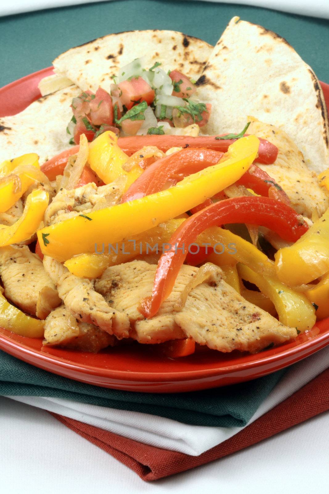 mexican fajitas made with delicious ingredients the most famous mexican plate  