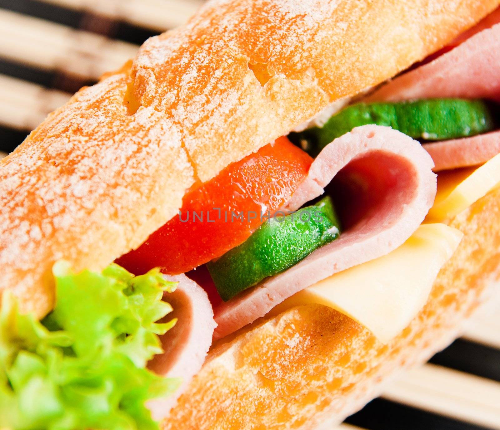 Close up of a tasty sandwich
