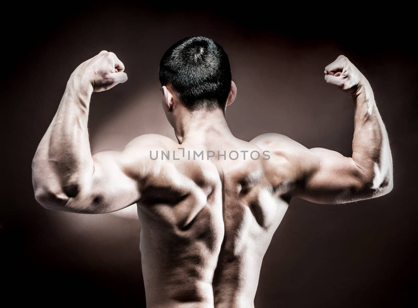 muscular male back by GekaSkr