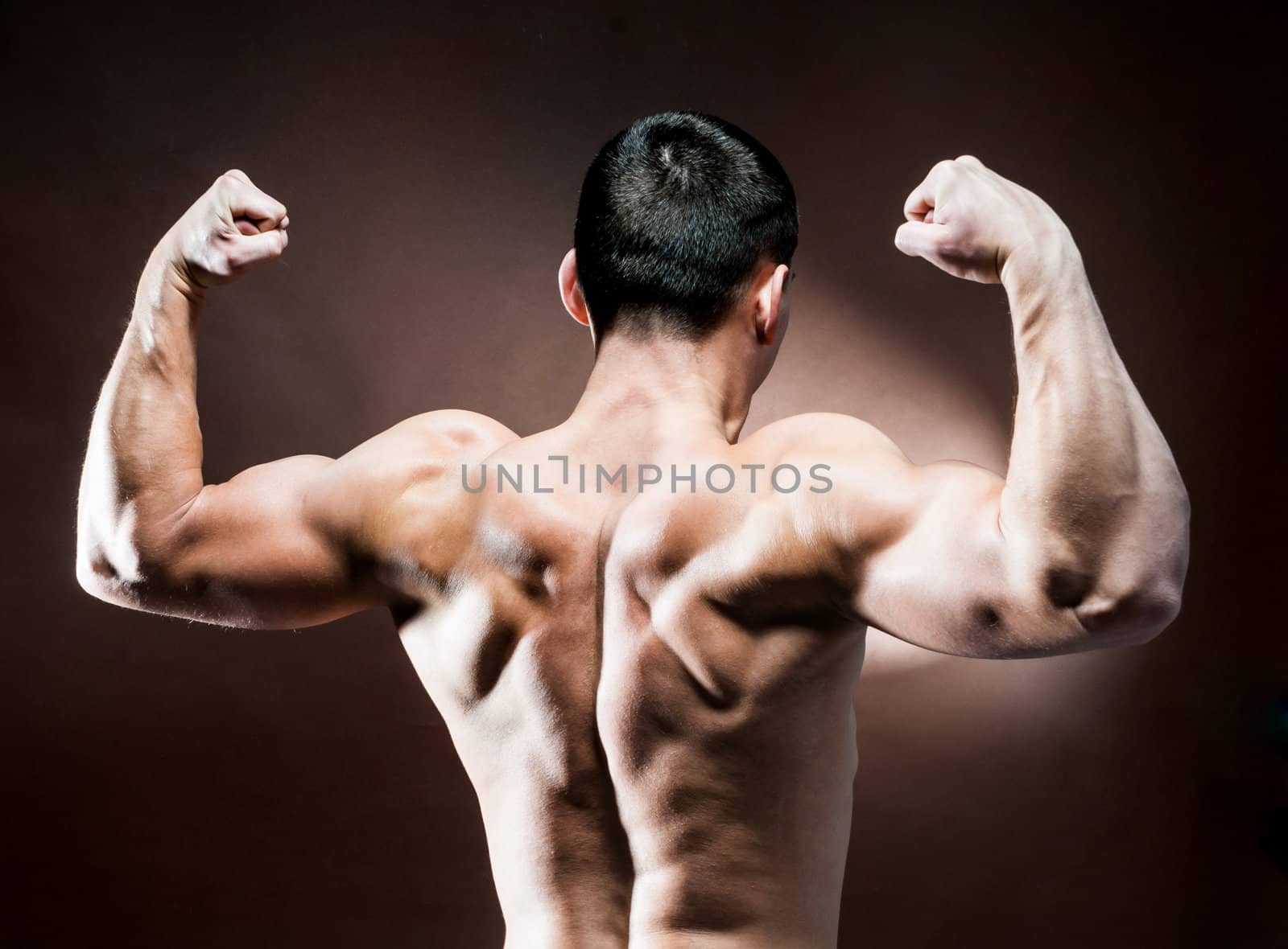 muscular male back by GekaSkr