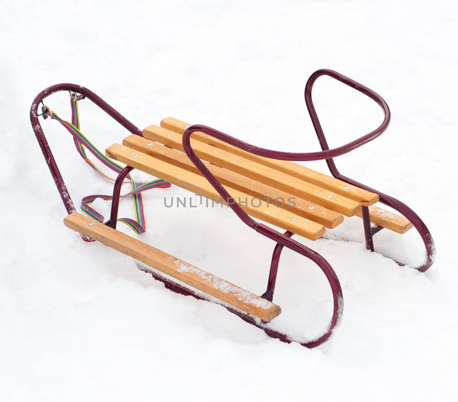 wooden sledge by GekaSkr