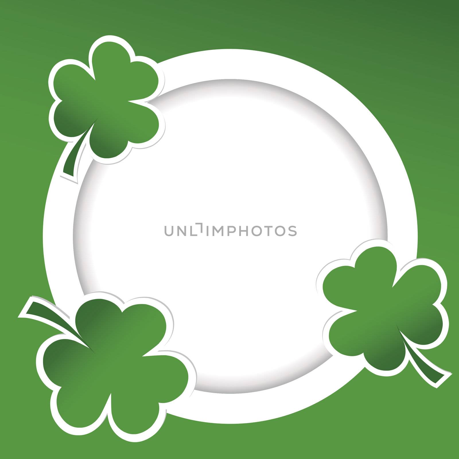 Shamrock illustration card for St. Patrick's Day