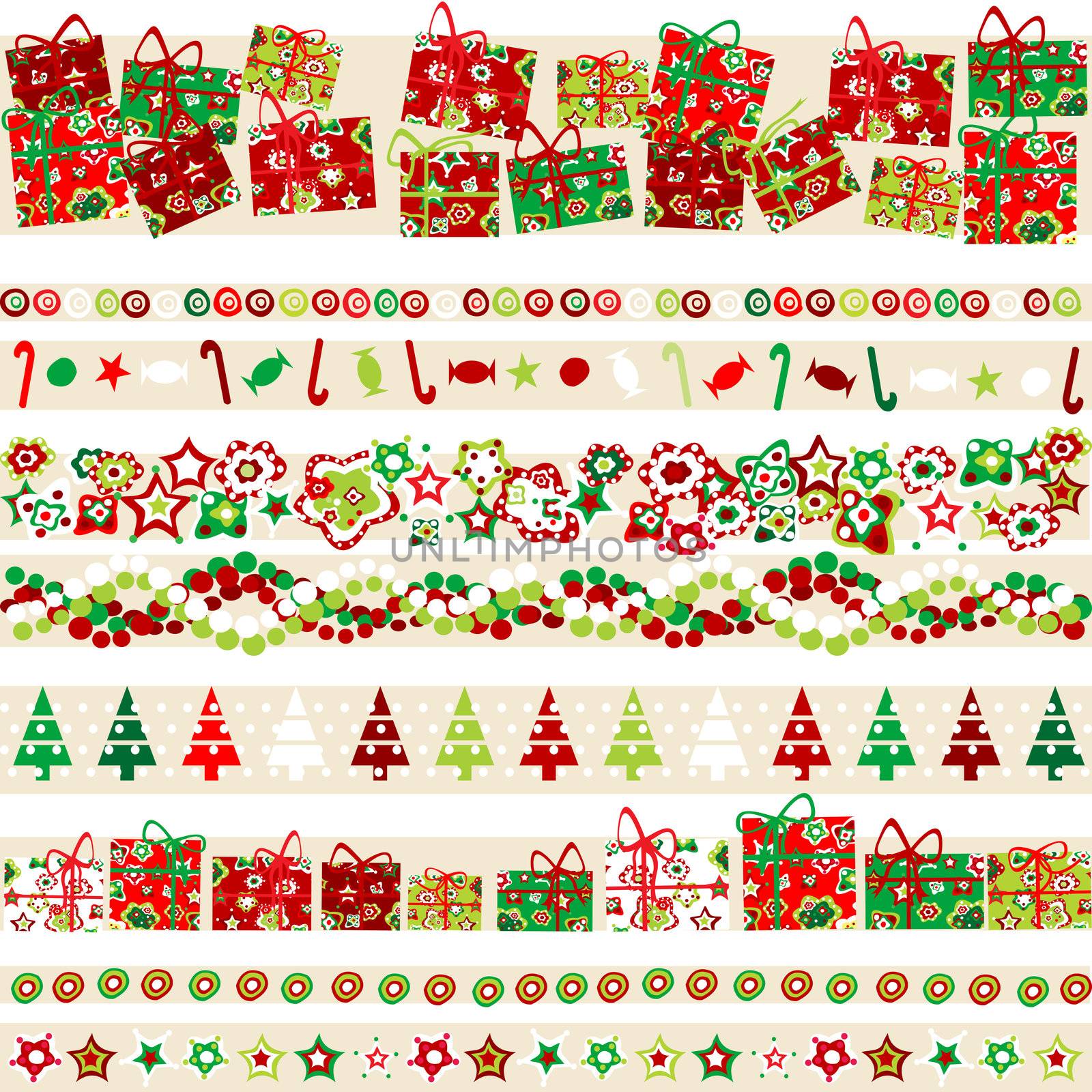 Background with Christmas theme and elements by hibrida13