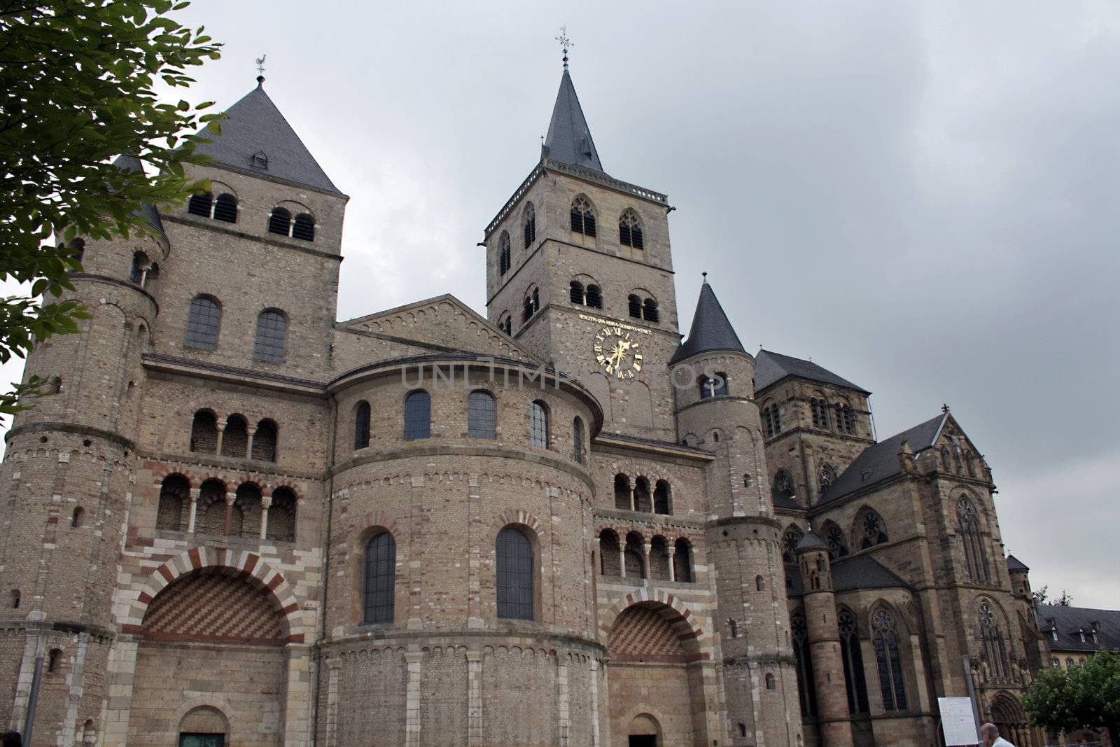 Front view of the Trier Cathedral, Rhineland-Palatinate, Germany.