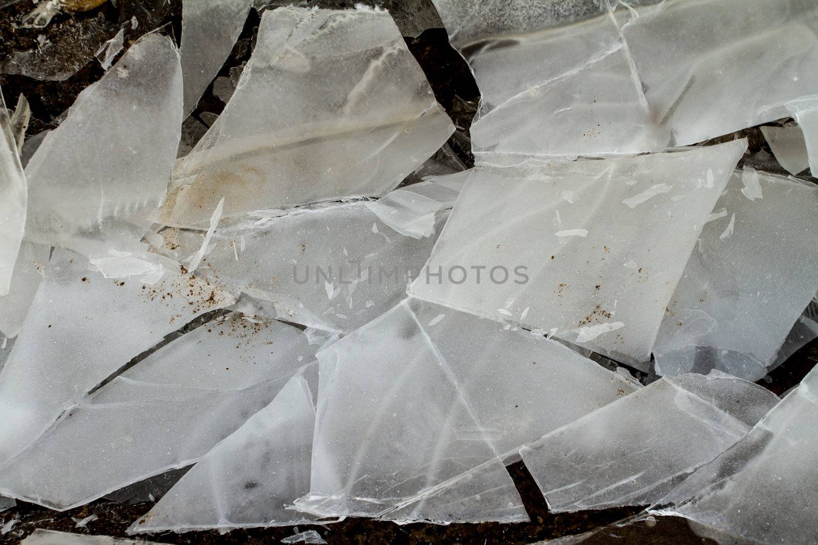 ice in the frozen earth