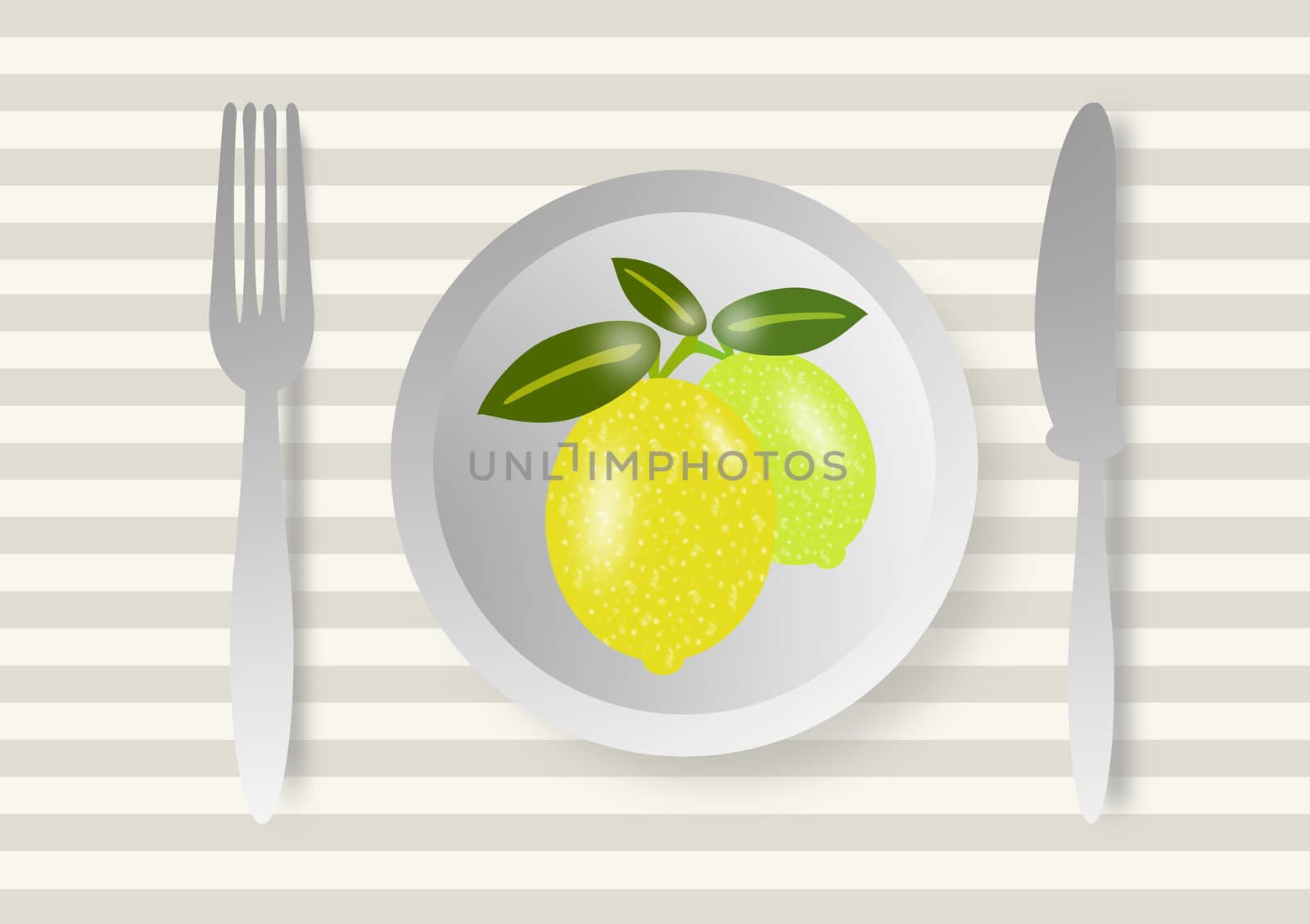 table prepared with a dish lemons