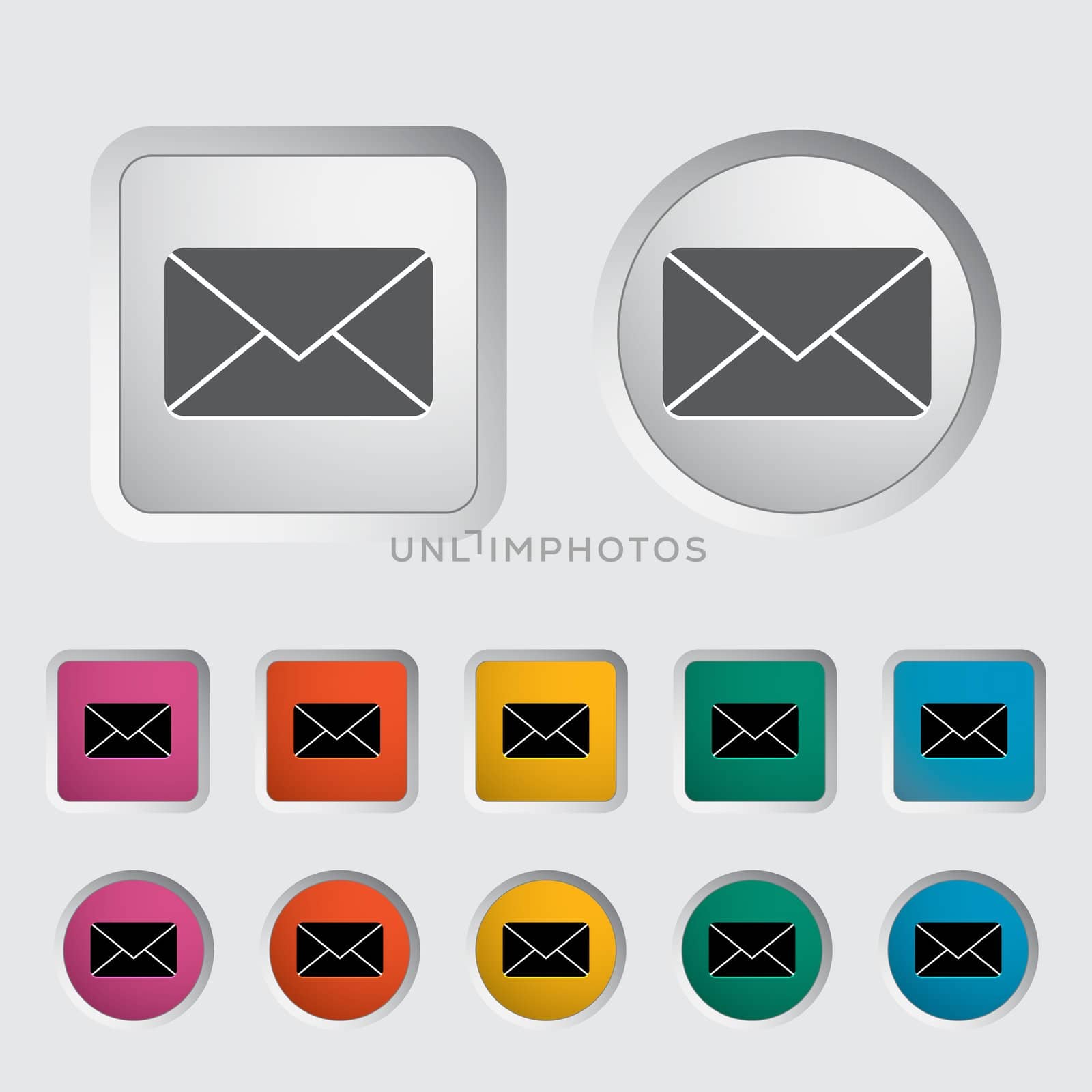 Envelope icon. Vector illustration EPS.