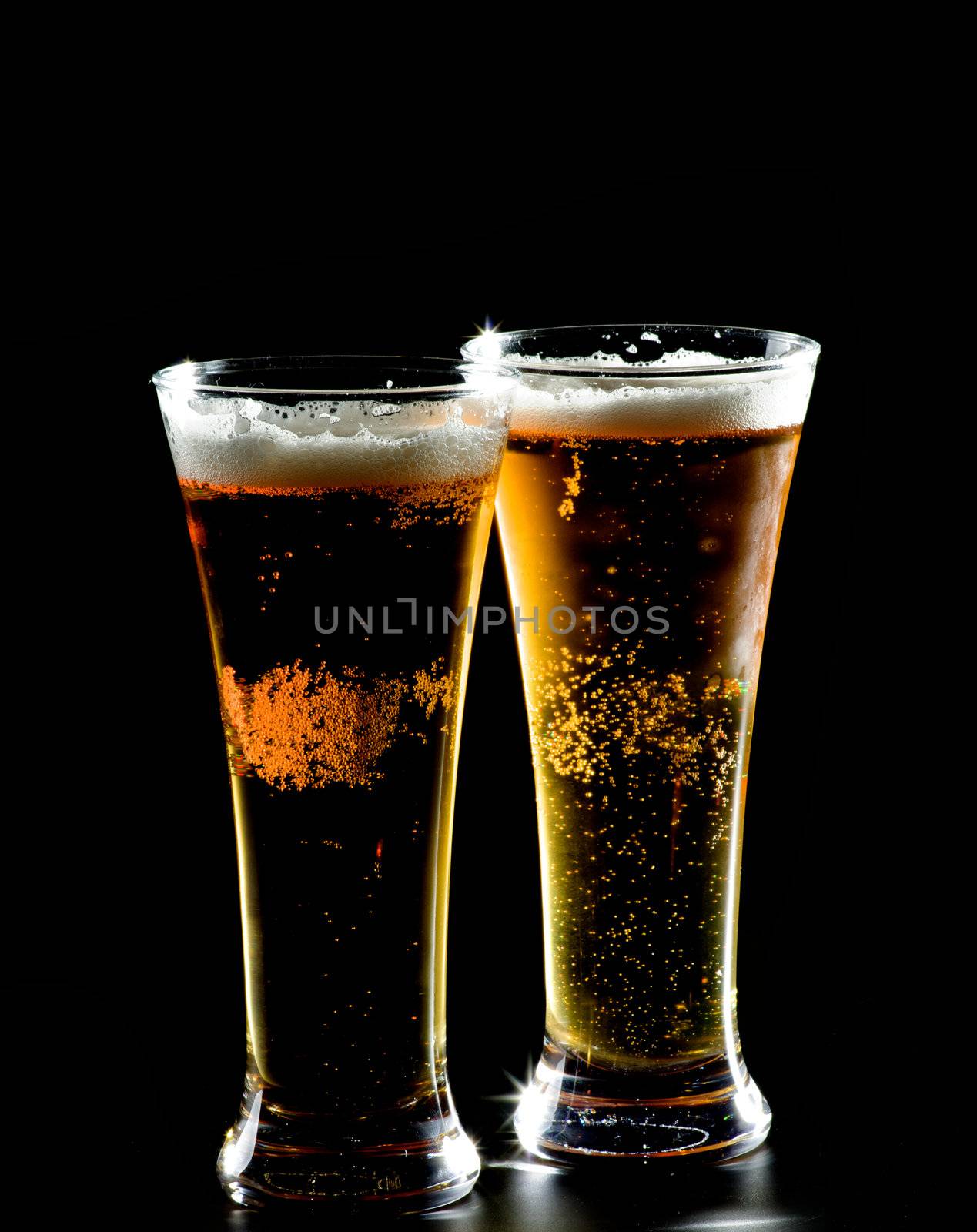 Two Glasses of Beer by zhekos