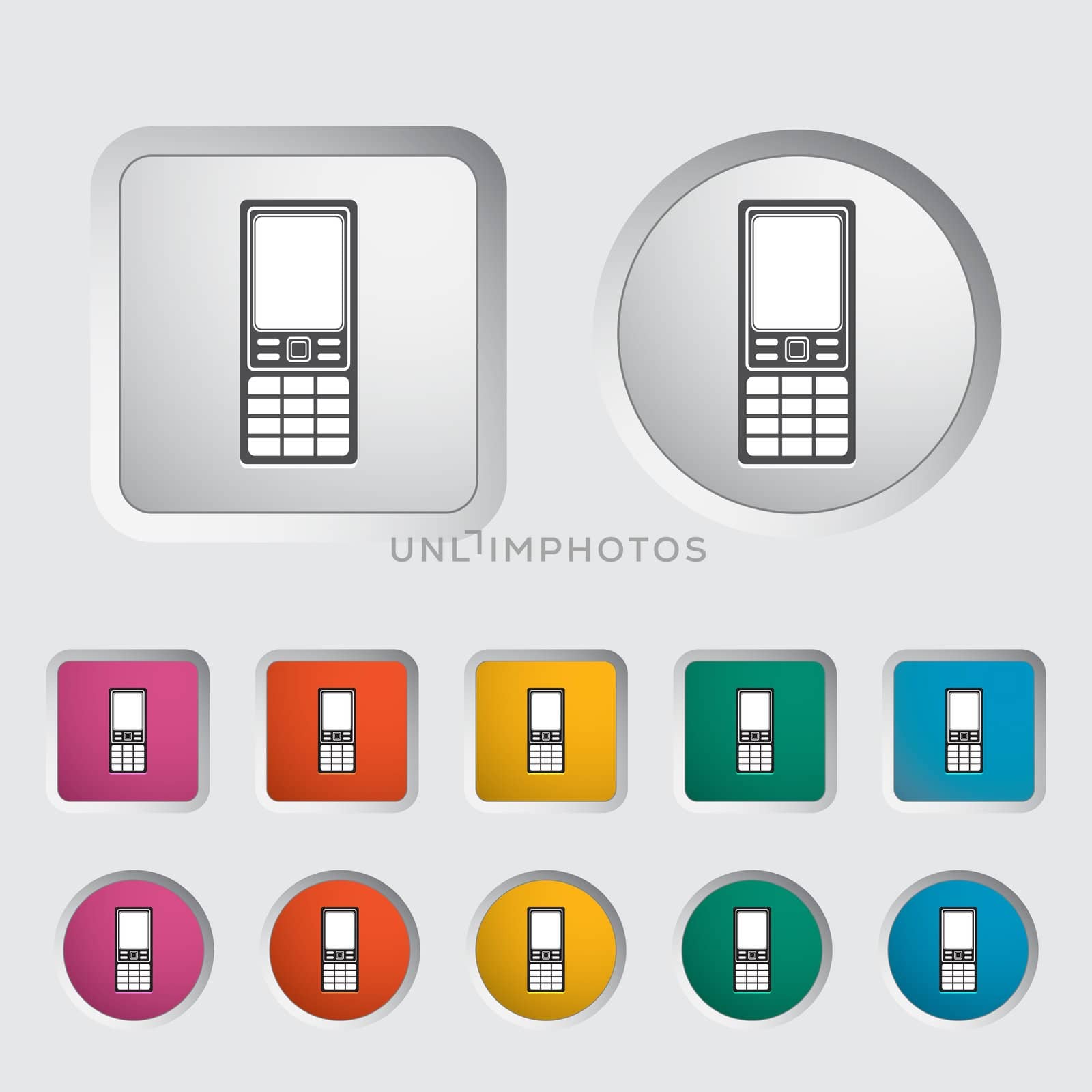 Phone single icon. Vector illustration.