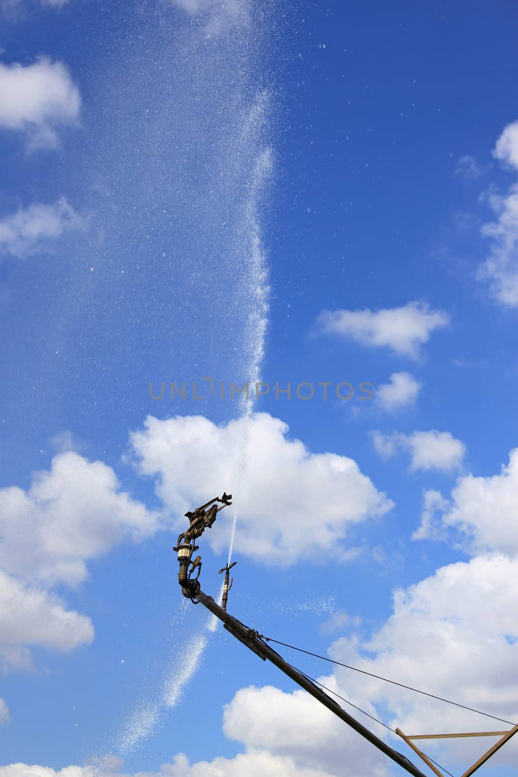 an irrigation system for agriculture in a grain field