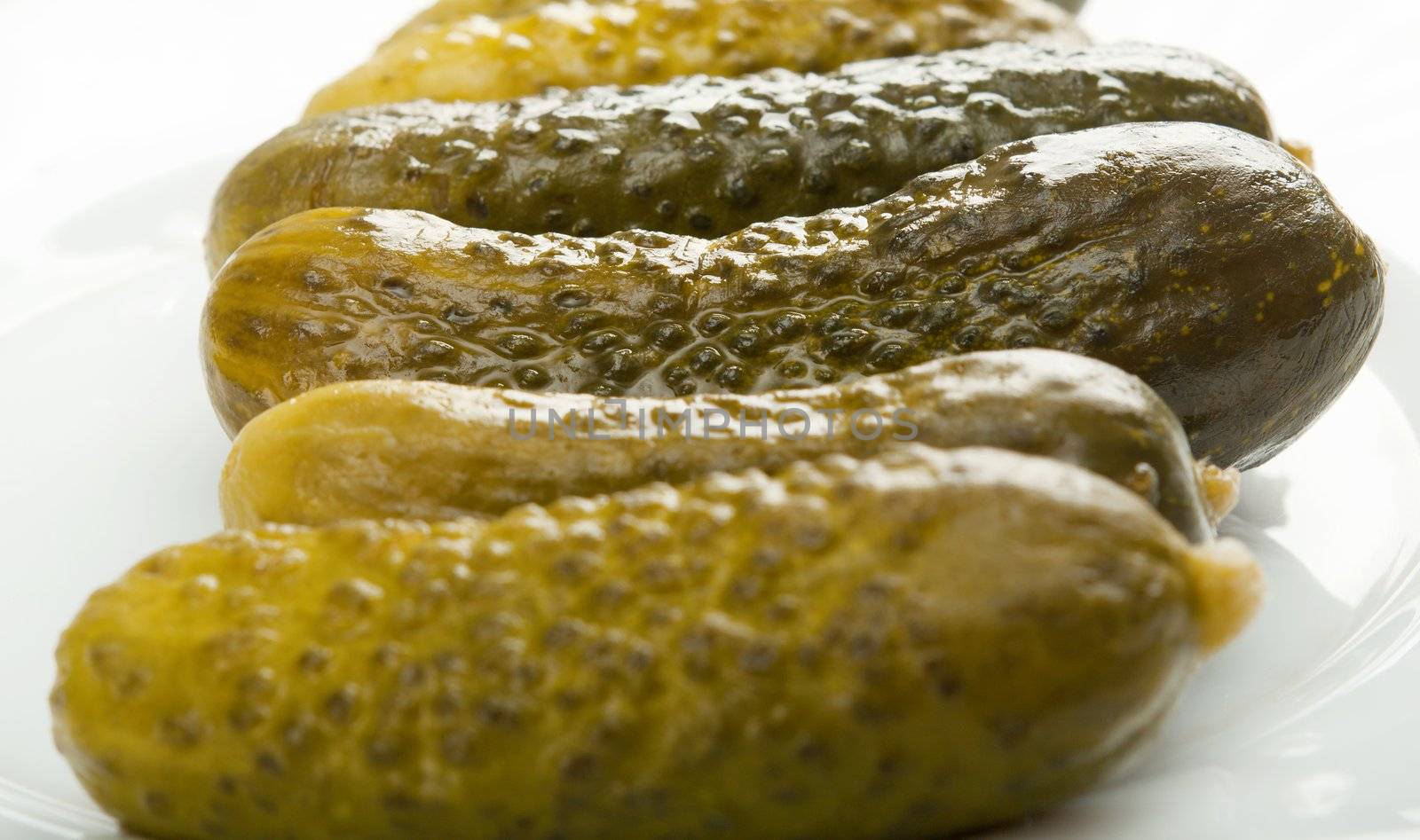 Gherkin pickles close up .Shallow depth-of-field