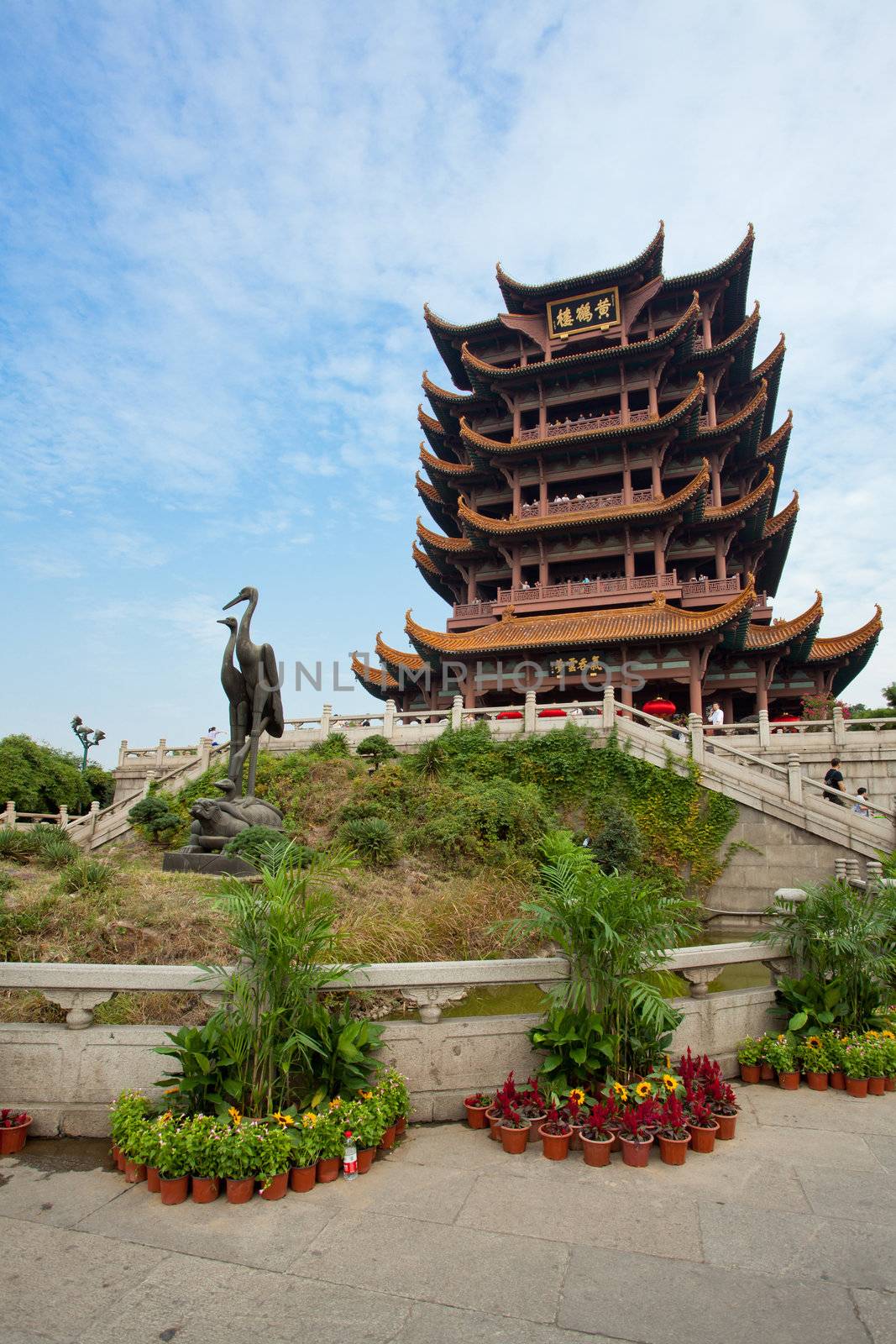 Yellow Crane Tower temple Landmark Travel Destination, Wuhan Hubei China