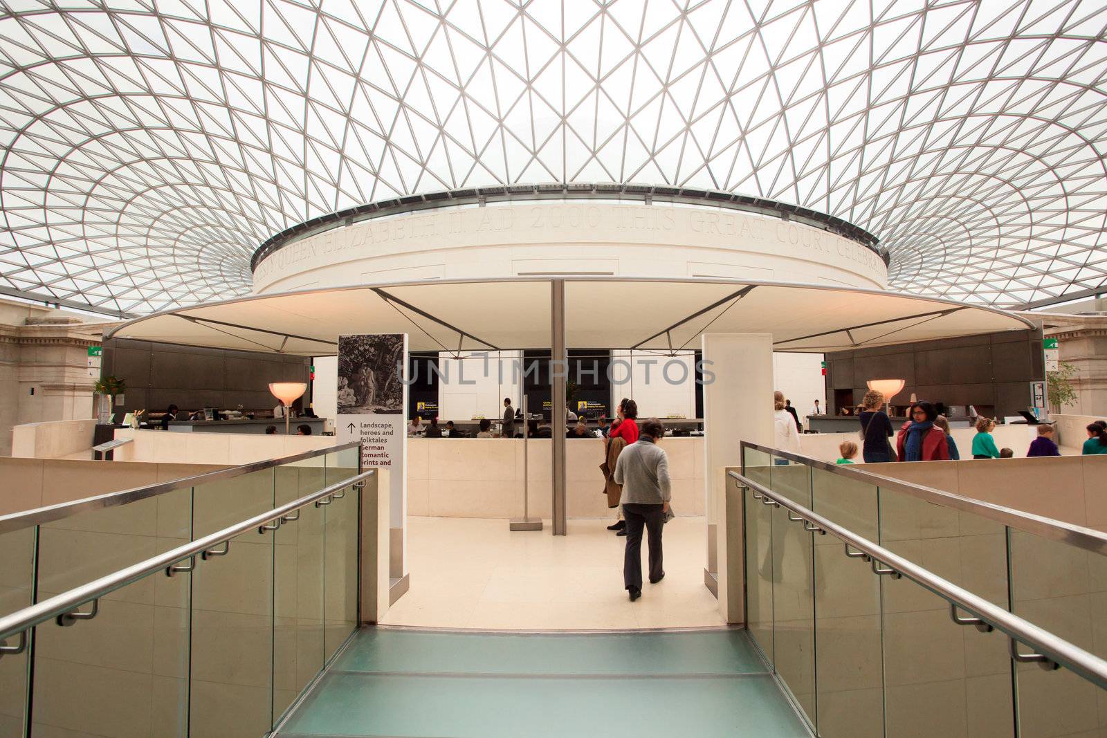LONDON - APRIL 16: People visit the British Museum in London, UK on April 16, 2012. British Museum is museum of human history and culture and one of the top attractions of London.