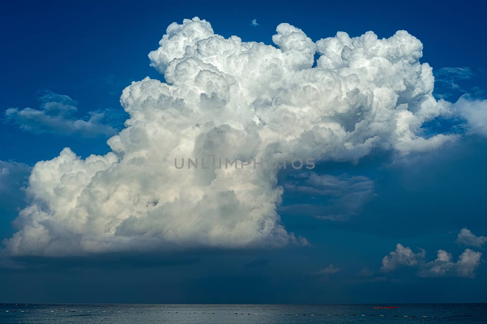 Sky full of deep thunder clouds