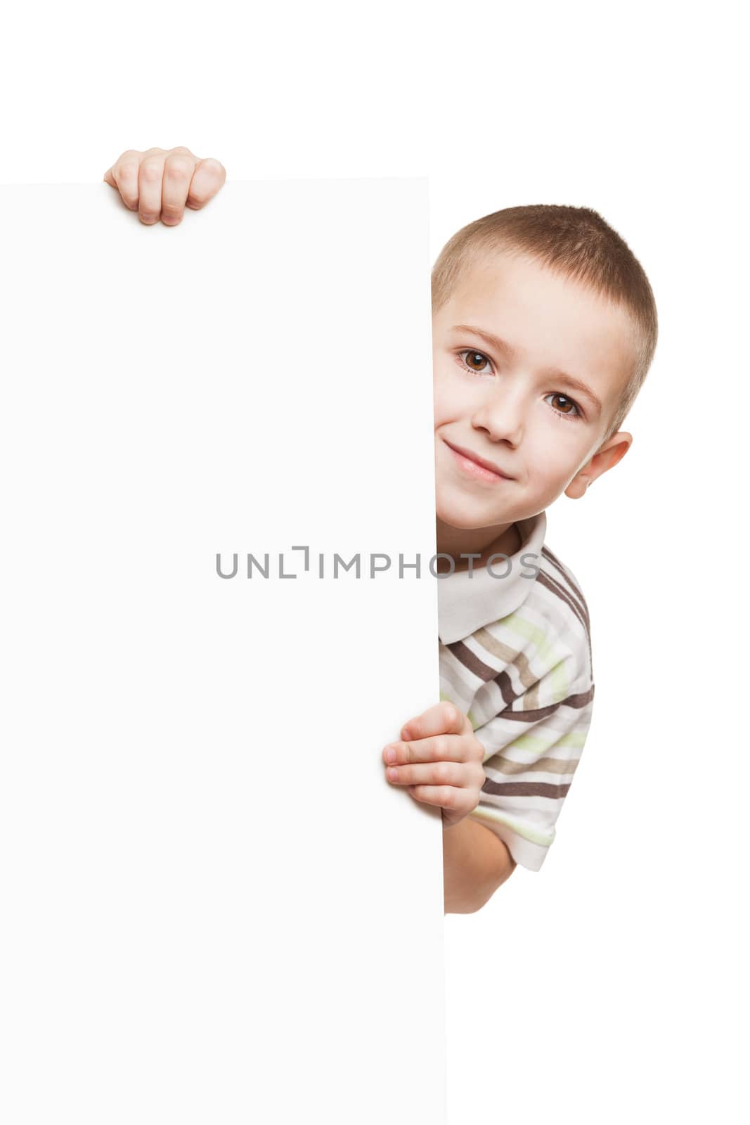 Child holding blank placard by ia_64