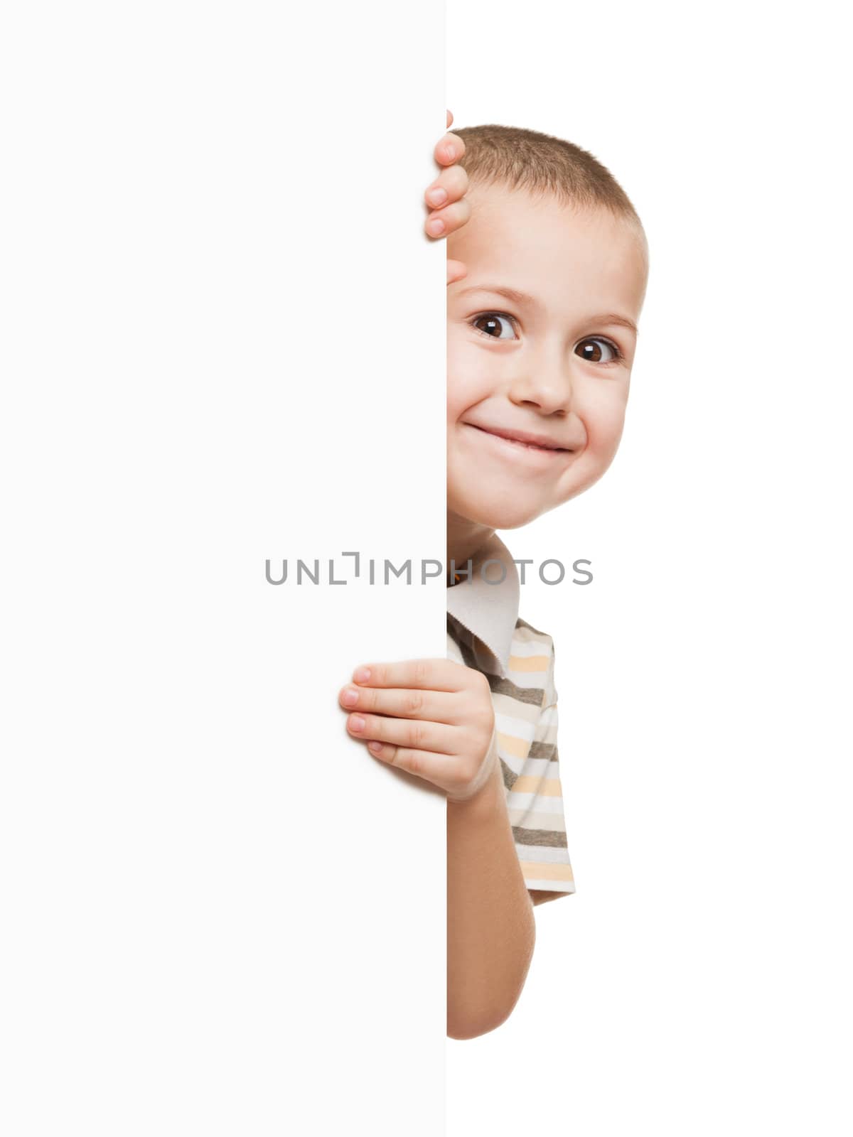 Child holding blank placard by ia_64