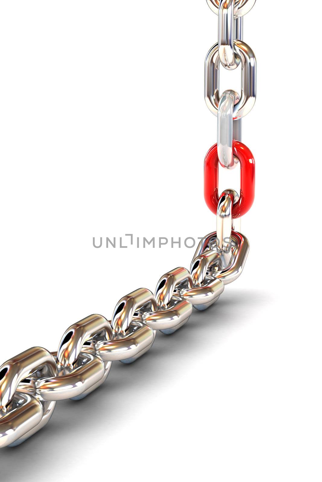 A Colourful 3d Rendered Chain / Teamwork Illustration