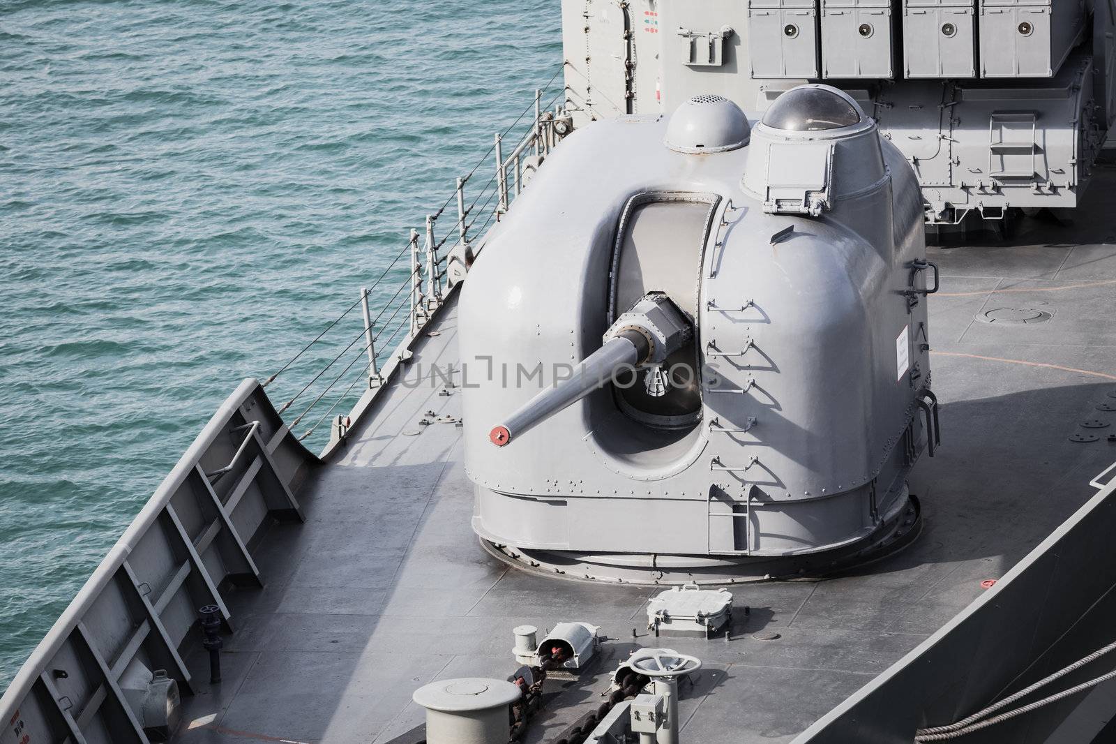 cannon on Navy Battleship
