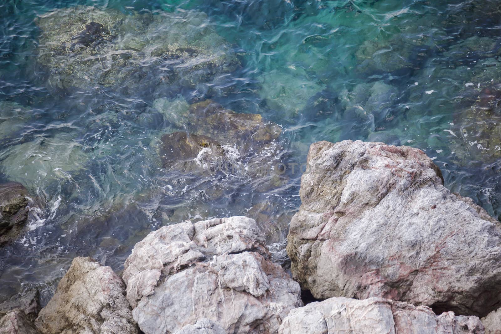 rocky coast and sea