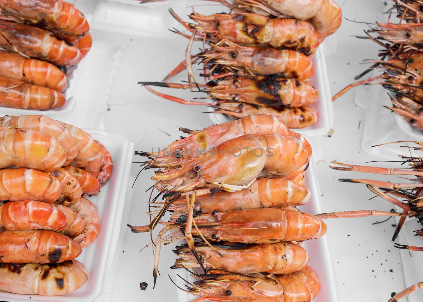 Grilled prawns for sale