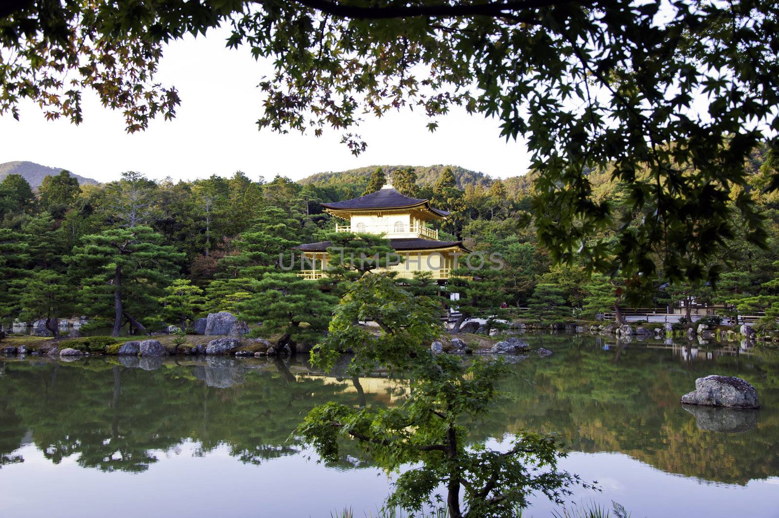 Kinkakuji Temple of the Golden Pavilion at Northern Kyoto, Japan by siraanamwong