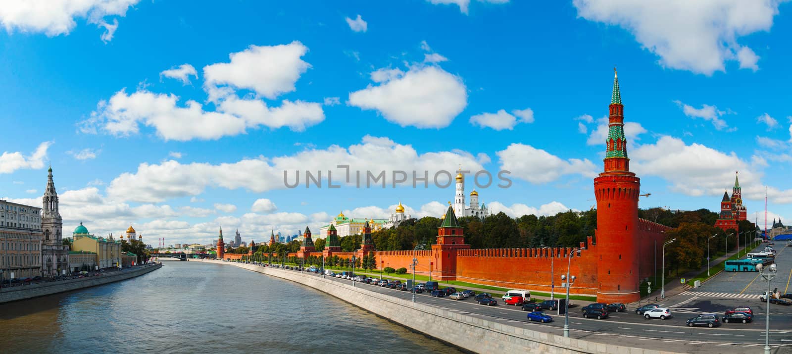 Panoramic overview of downtown Moscow with Kremlin by AndreyKr