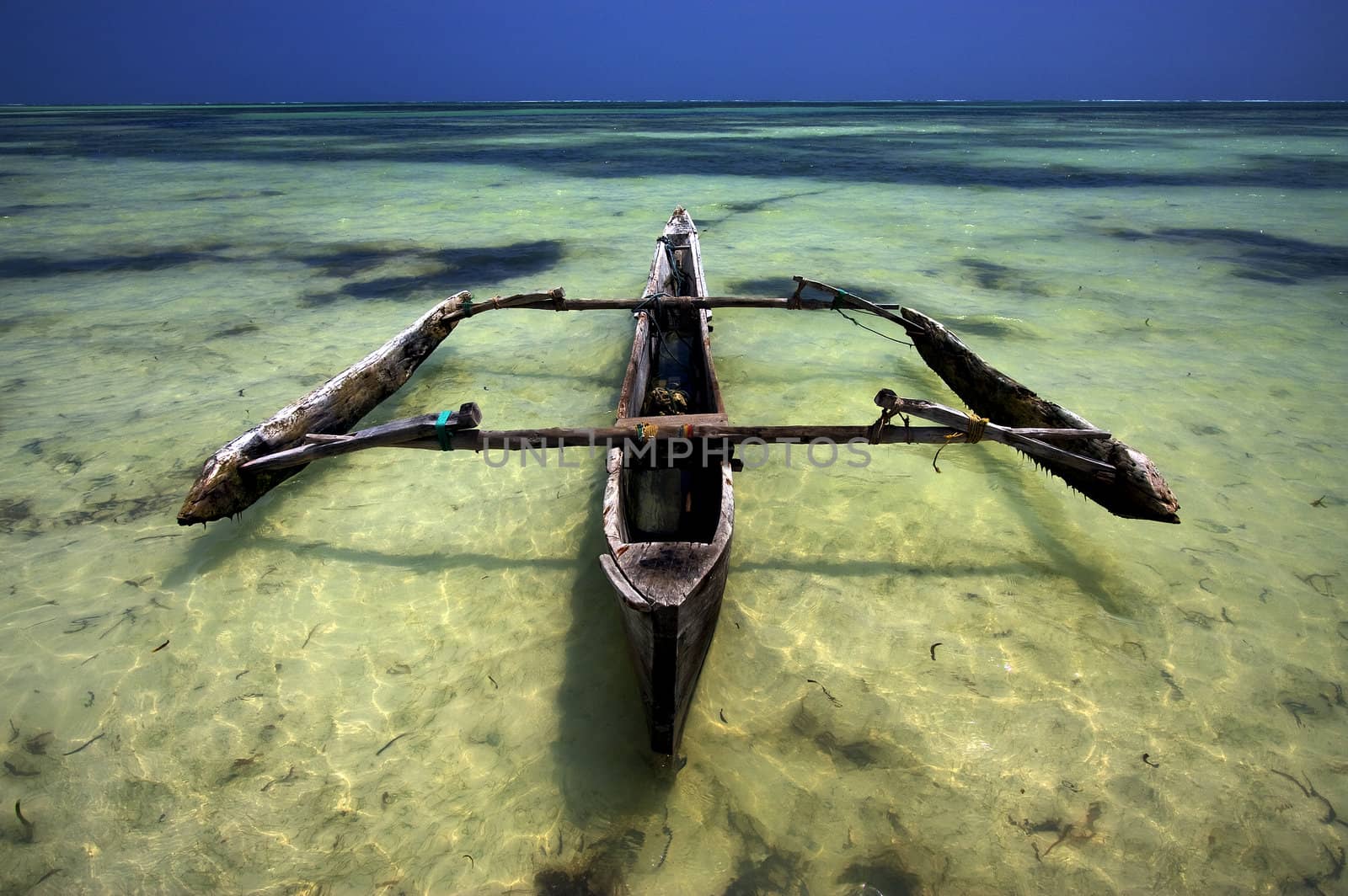 a boat in the sea of Madagascar