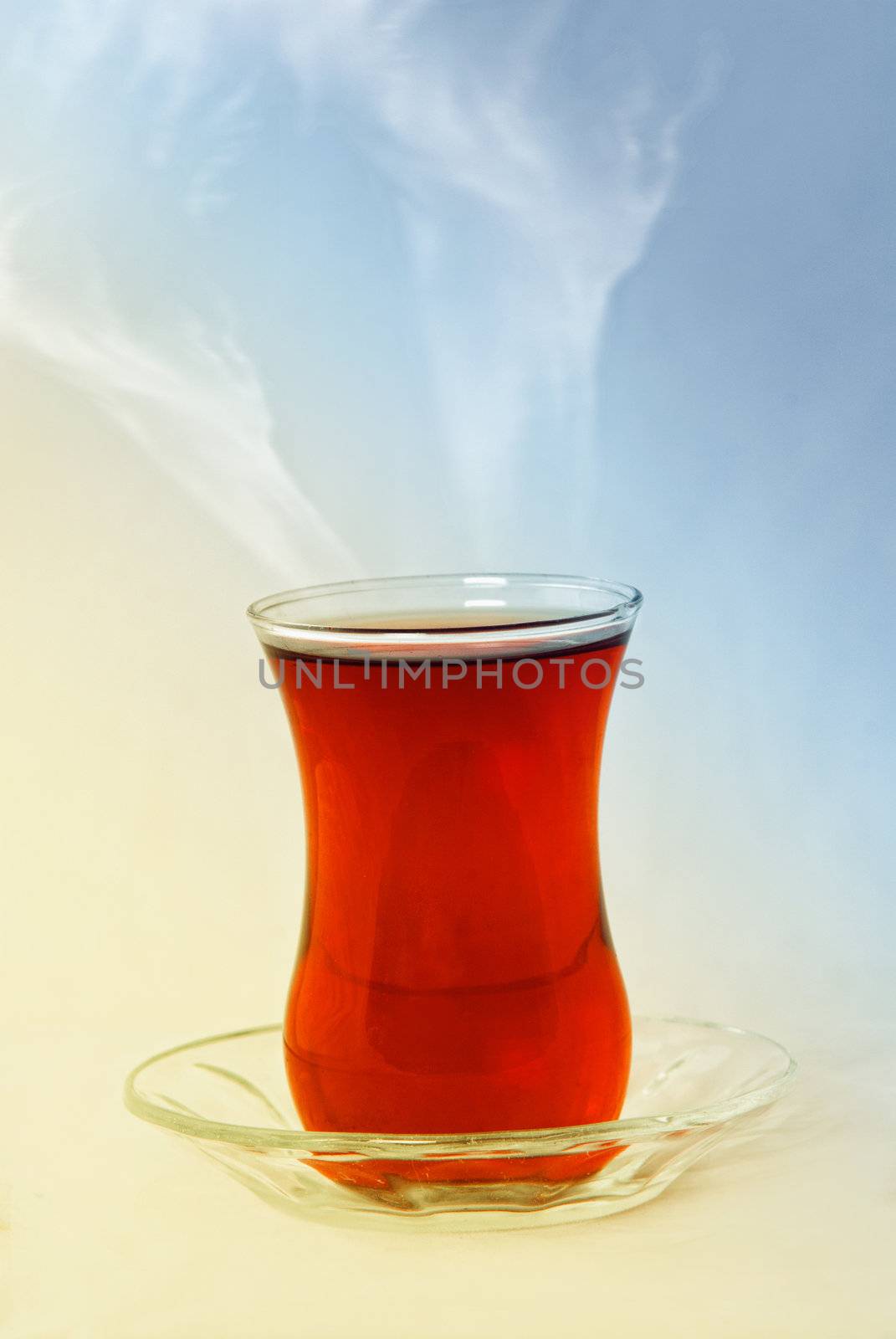 Turkish tea in traditional glass 