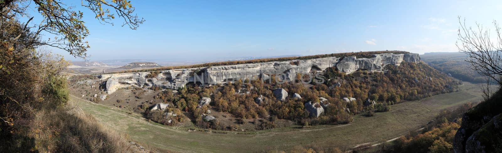 Mountain. Cave city Eski-Kermen, Crimea, Ukraine VI-XIV centuries
