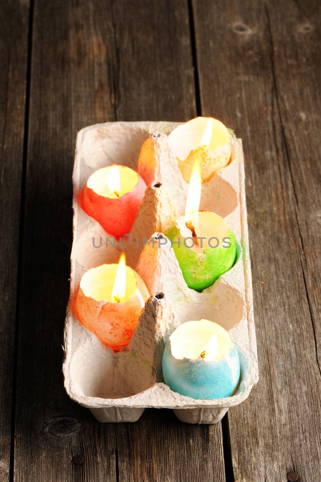 Colored easter eggs candles by haveseen