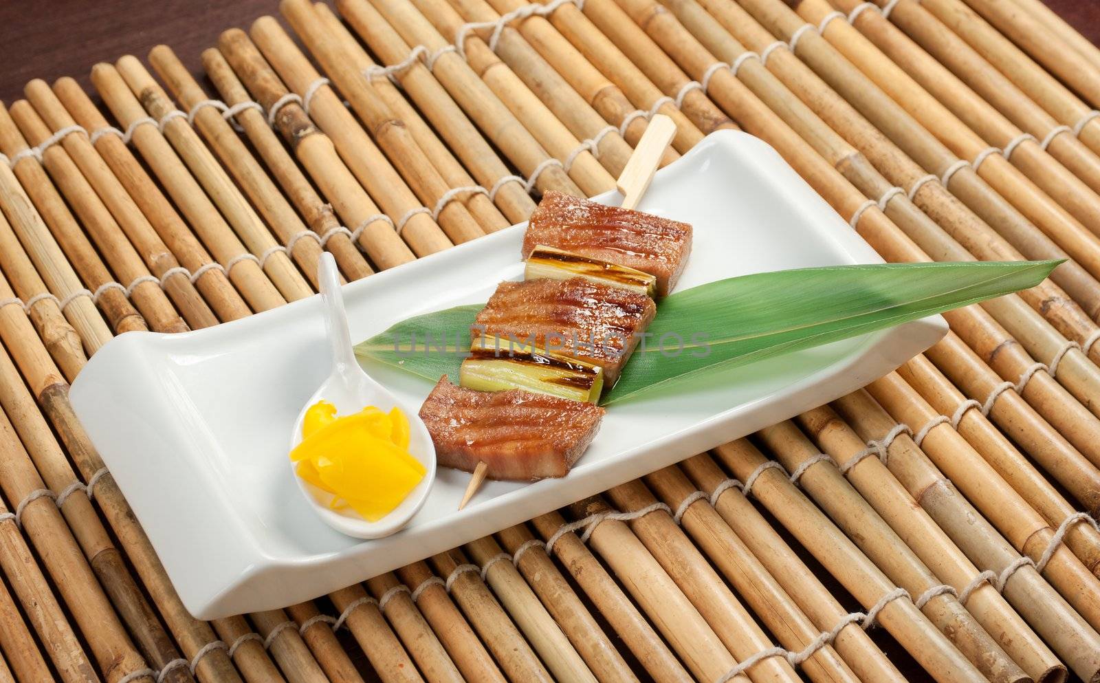 Japanese skewered.Japanese Cuisine - Kebab
