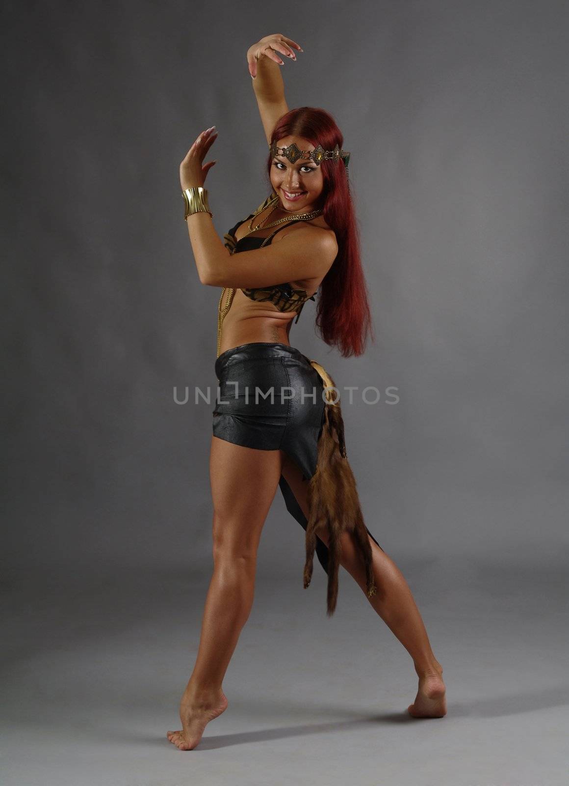 Sexy wild woman  amazon  .young warrior woman 