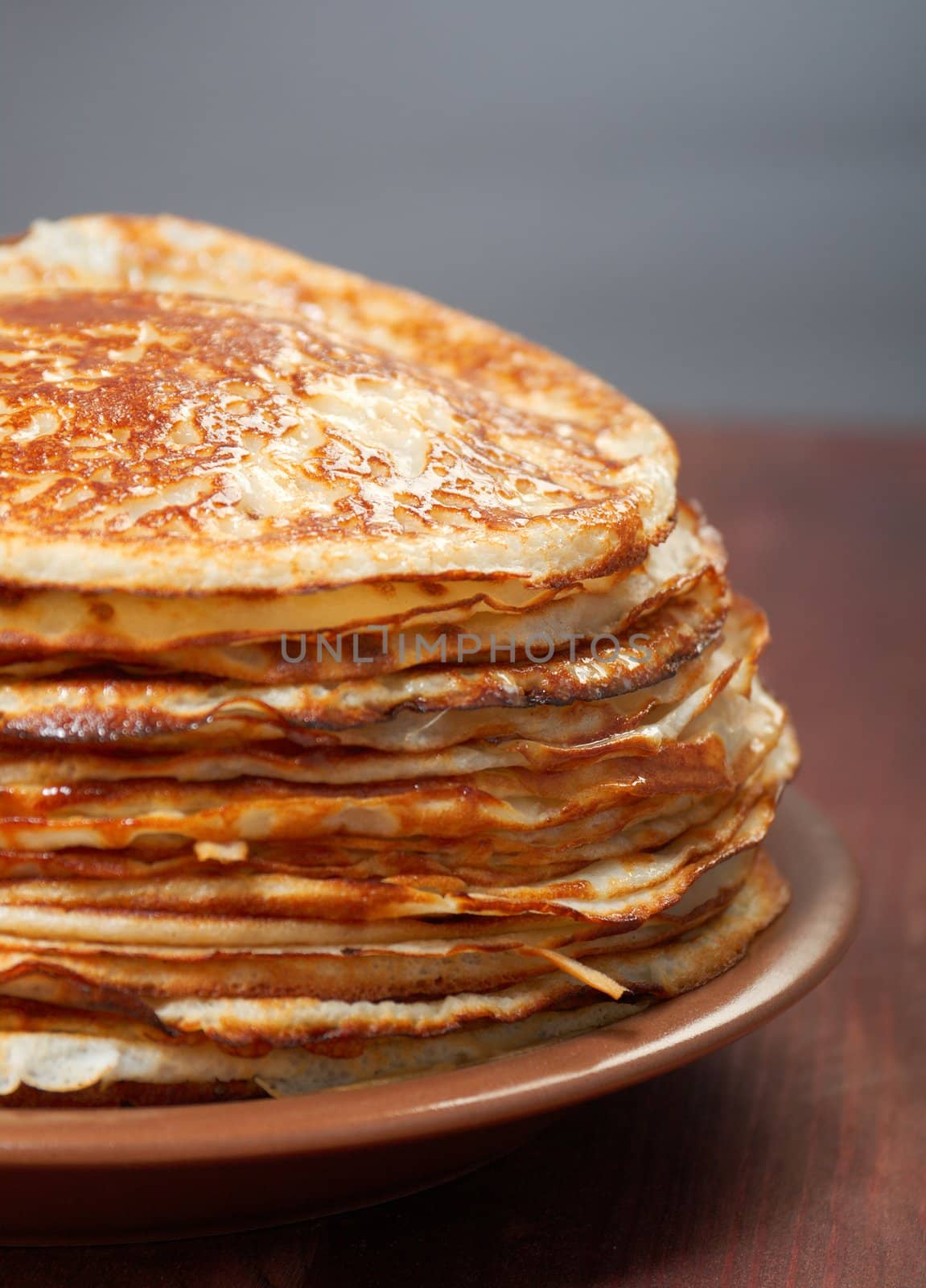 stack of pancakes on plate  - russian traditional food