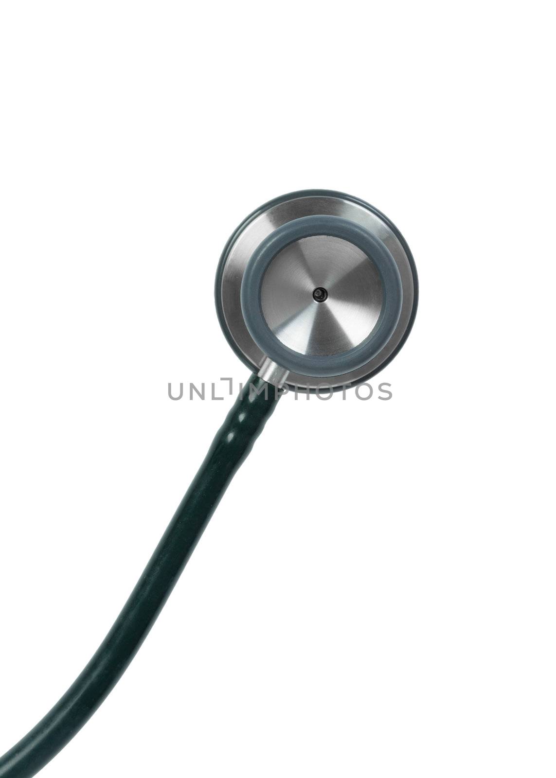 stethoscope closeup isolated on white  by FrameAngel