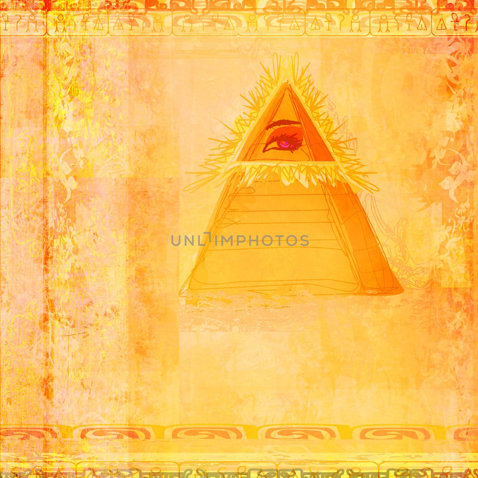 Ancient Pyramid Eye Design