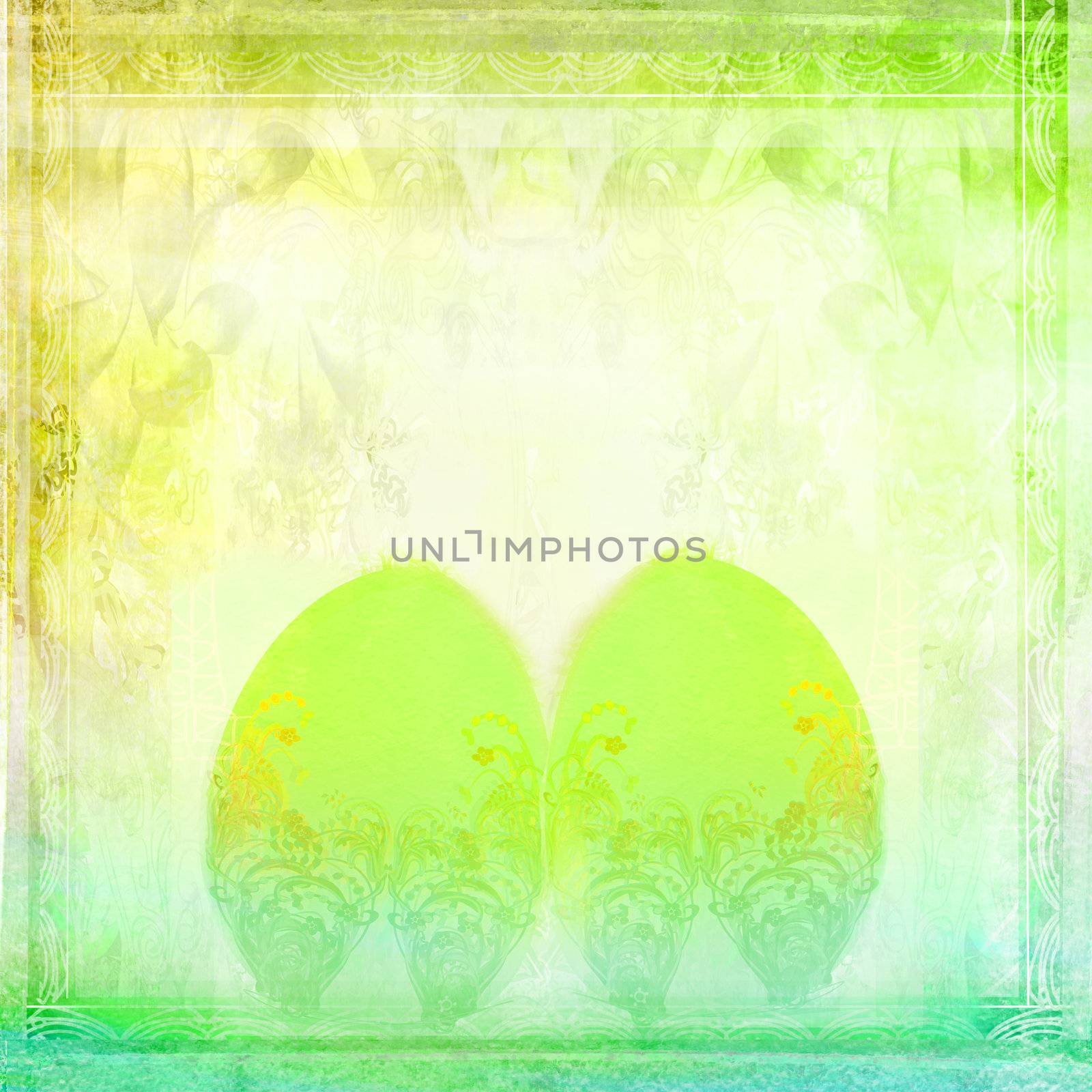 Easter Egg On floral Background by JackyBrown