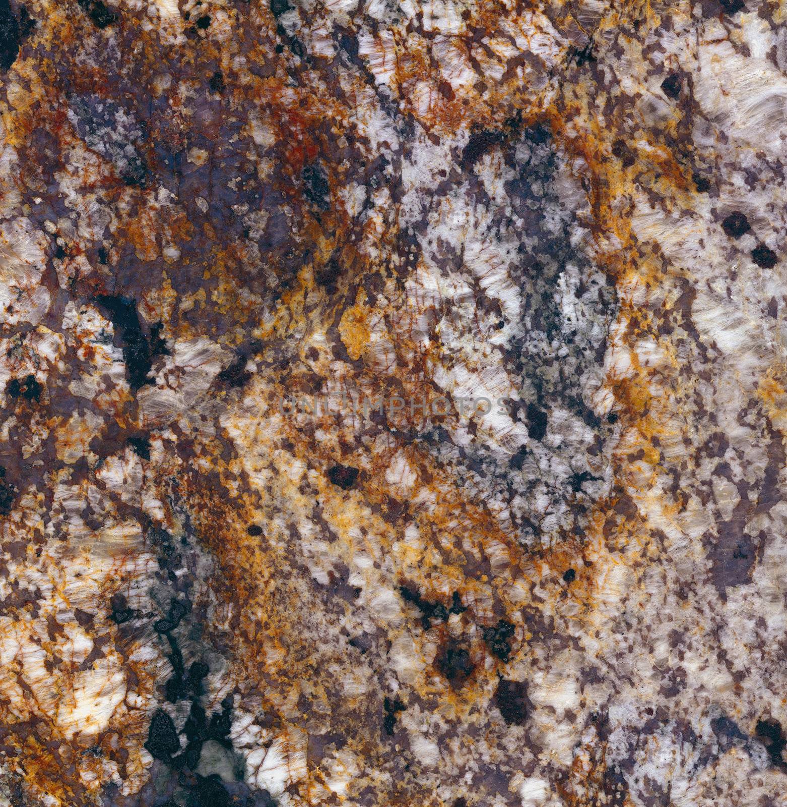 Surface of the granite with white, brown, yellow and black tint for background