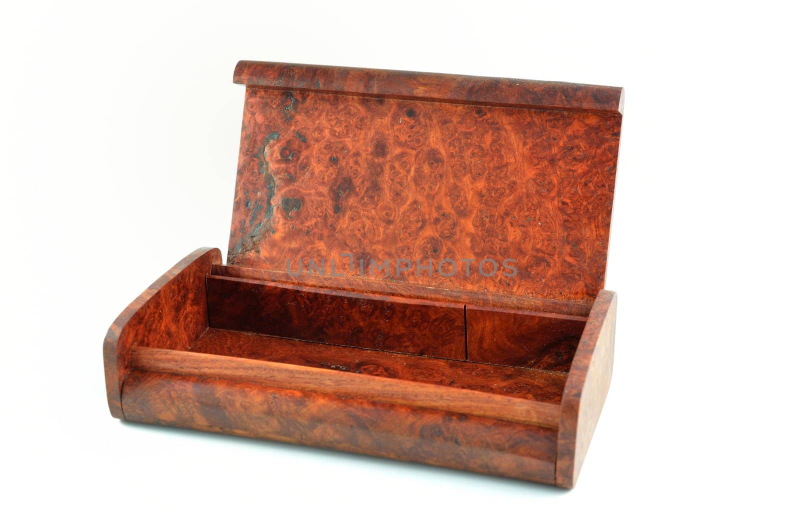 antique wooden box isolated on white