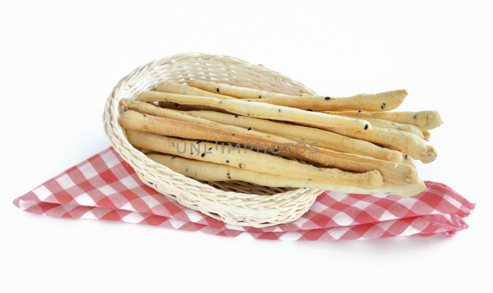 bread sticks in basket