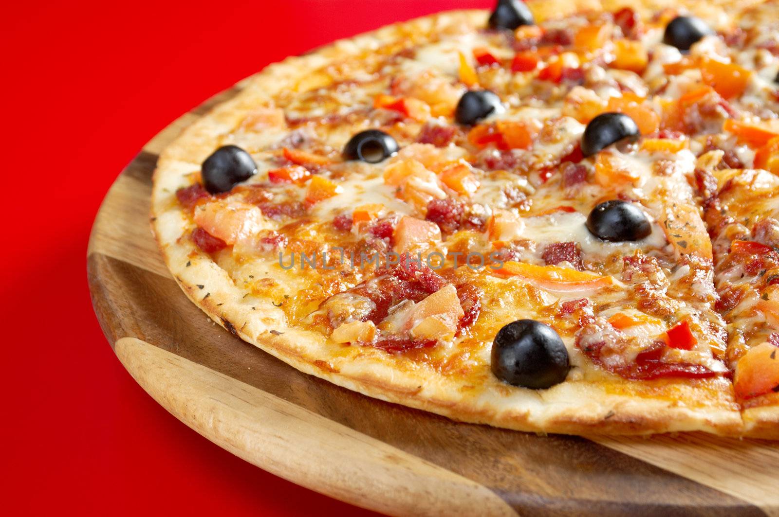 Pizza Pepperoni .italian kitchen. Studio