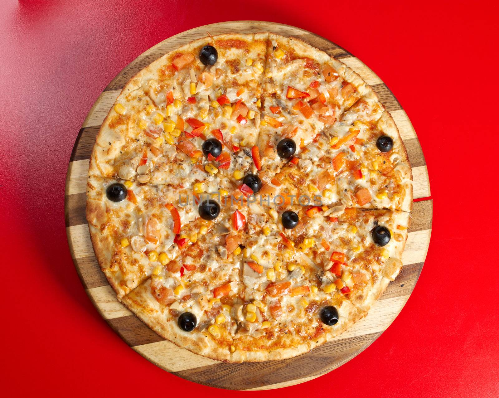 Pizza vegetarian. italian kitchen. Studio
