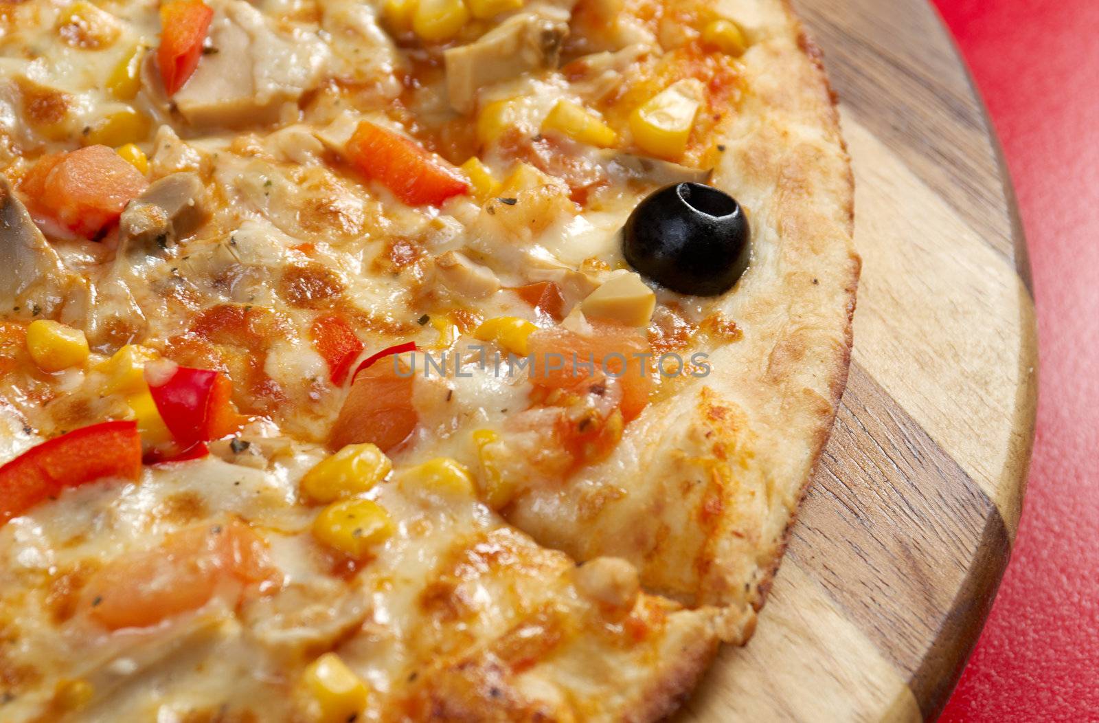 Pizza vegetarian. italian kitchen. Studio