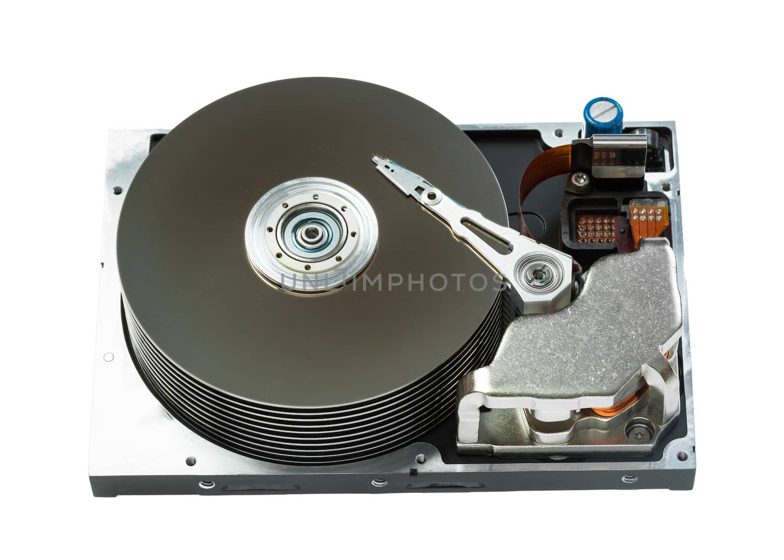 close up of hard disk