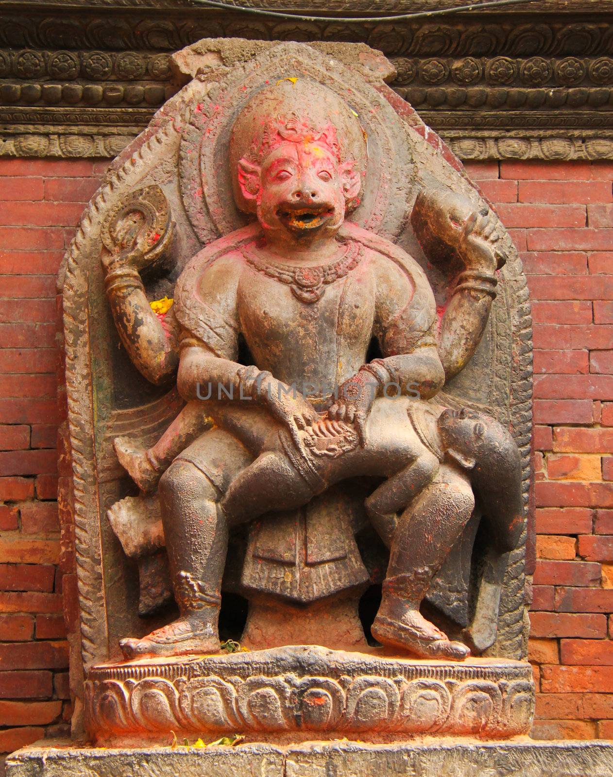 Nepal statues in temple