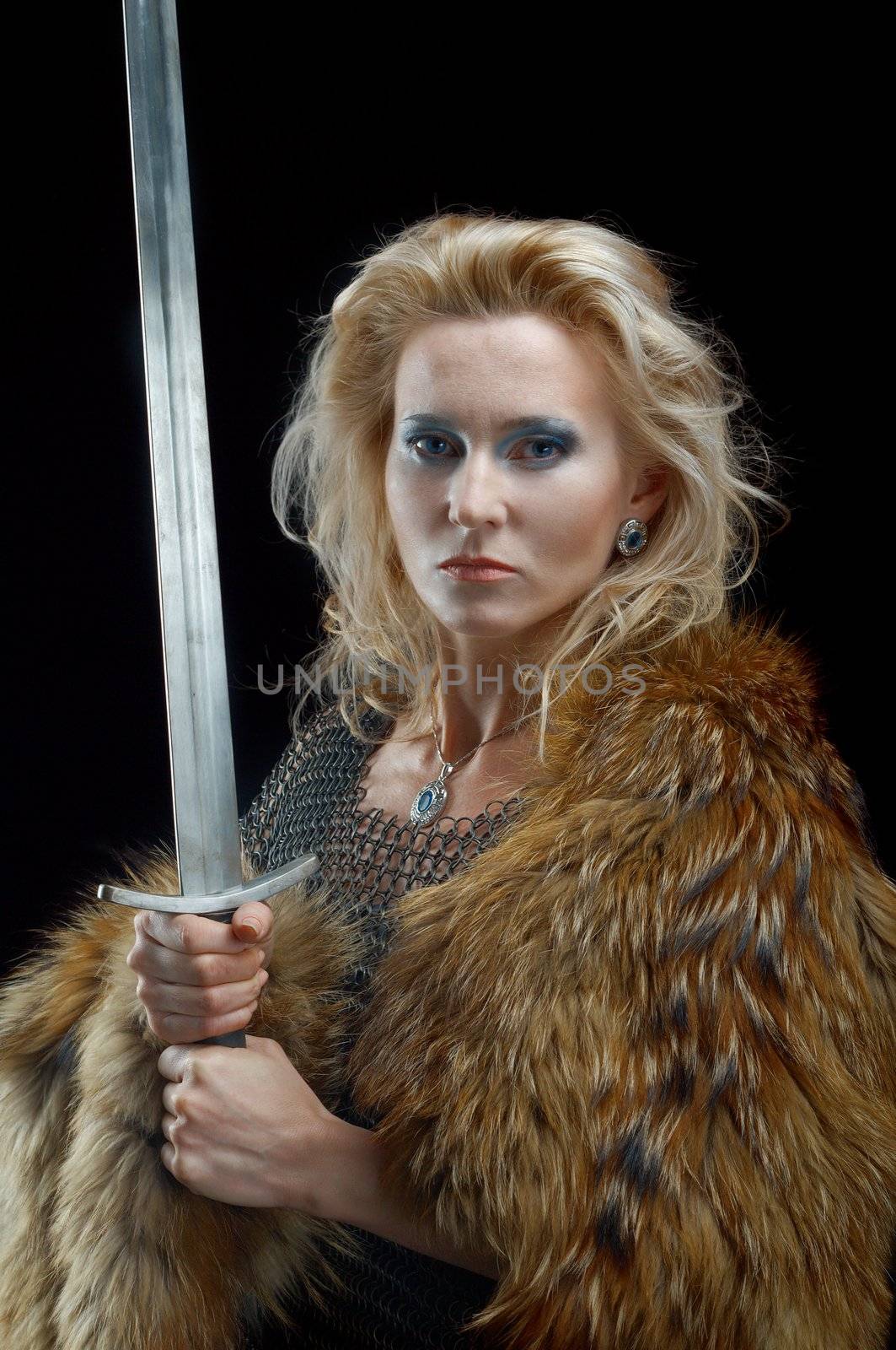 Valkyrie.Viking girl with sword