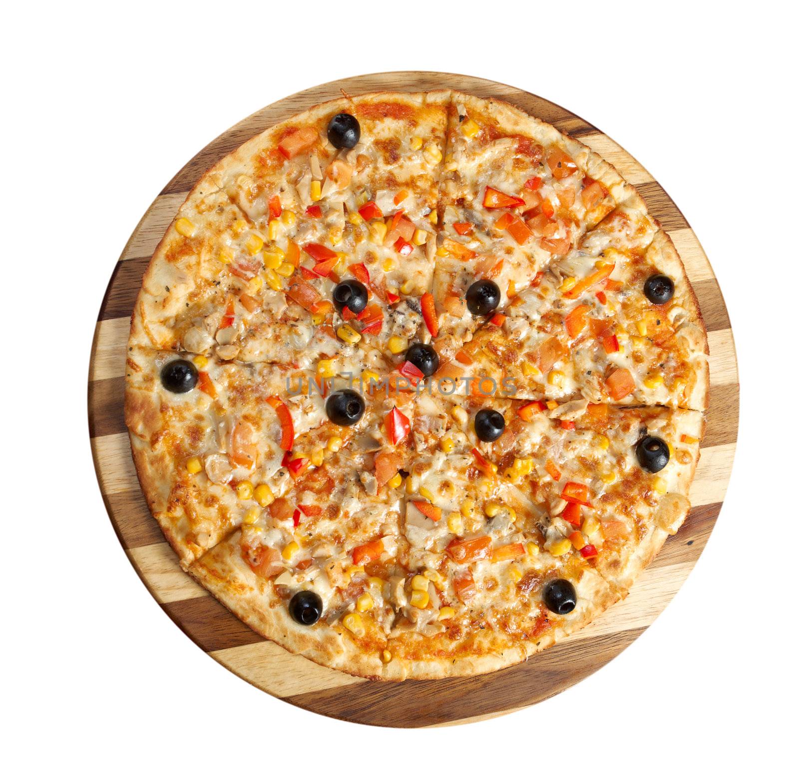 Pizza vegetarian. italian kitchen. Studio