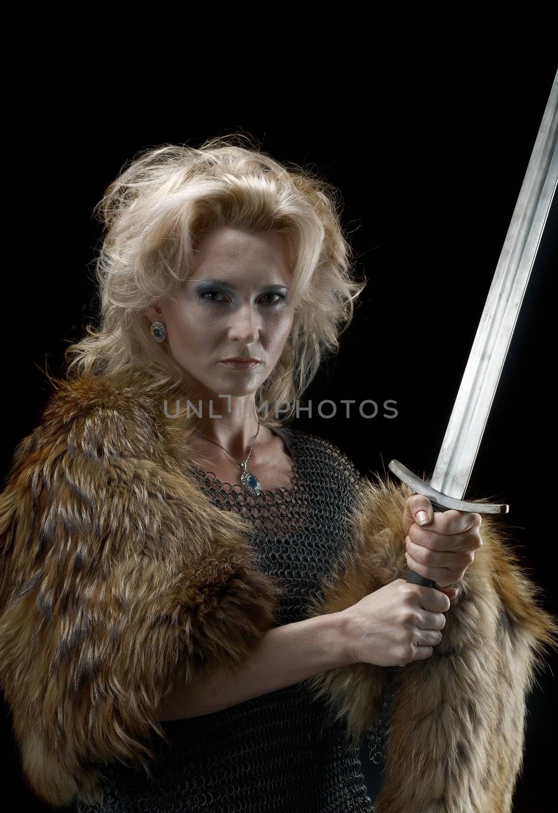 Valkyrie.Viking girl with sword