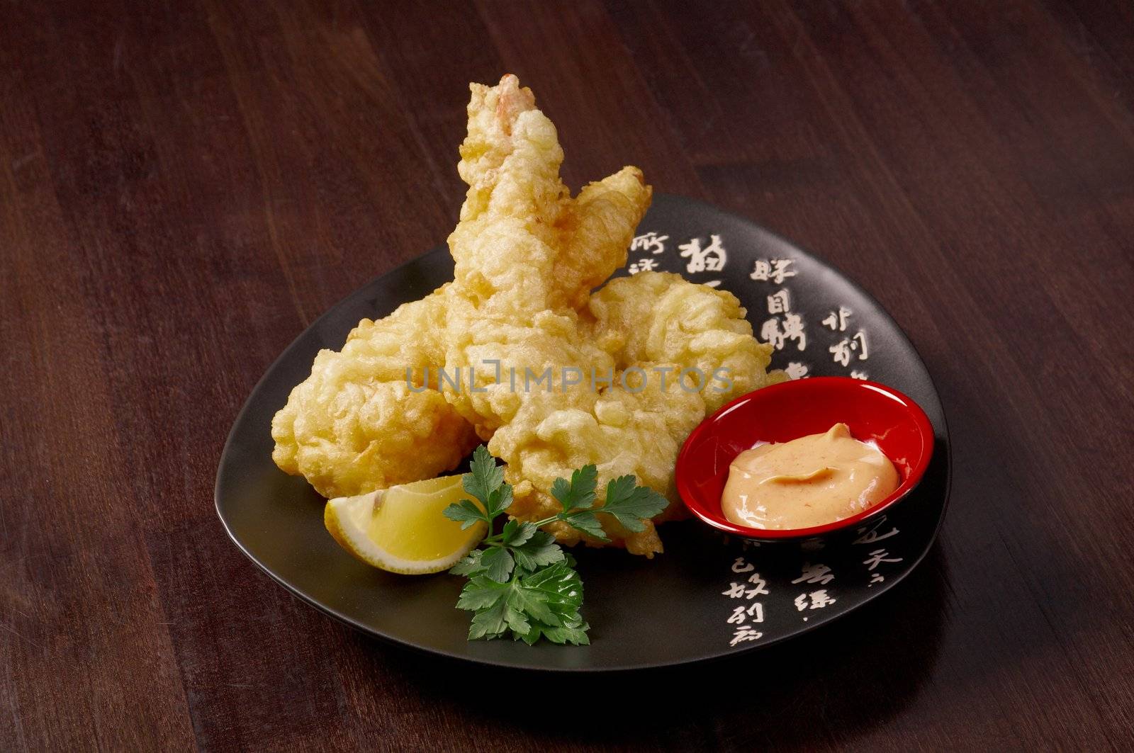 prawn Ebi tempura bowl, japanese food
